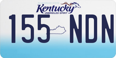 KY license plate 155NDN