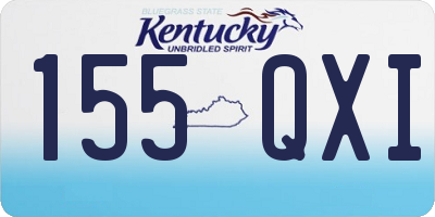 KY license plate 155QXI