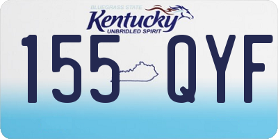 KY license plate 155QYF