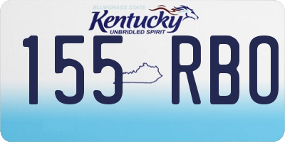 KY license plate 155RBO