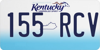 KY license plate 155RCV