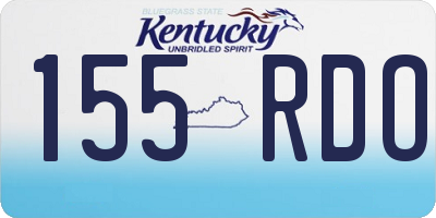 KY license plate 155RDO