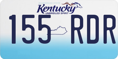 KY license plate 155RDR