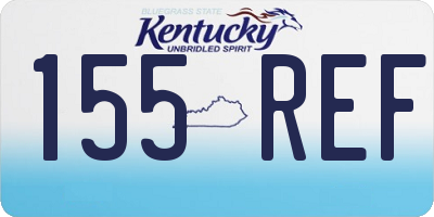 KY license plate 155REF