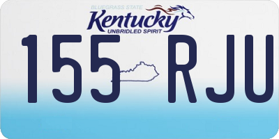 KY license plate 155RJU