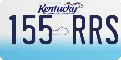 KY license plate 155RRS