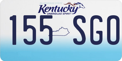 KY license plate 155SGO