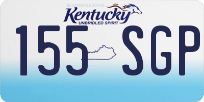 KY license plate 155SGP