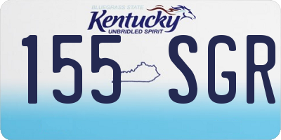 KY license plate 155SGR
