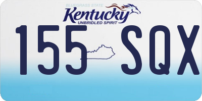 KY license plate 155SQX
