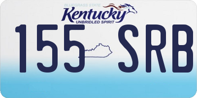 KY license plate 155SRB