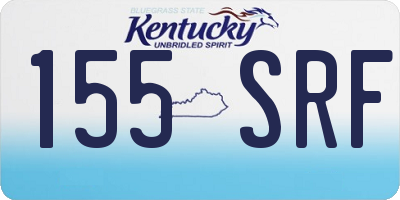 KY license plate 155SRF
