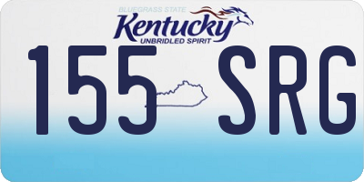 KY license plate 155SRG