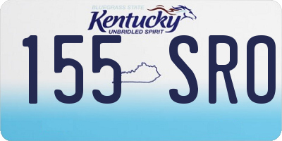 KY license plate 155SRO