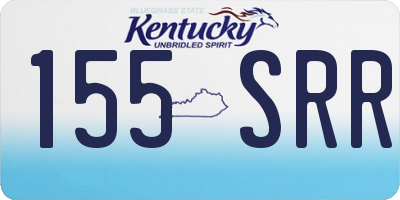 KY license plate 155SRR