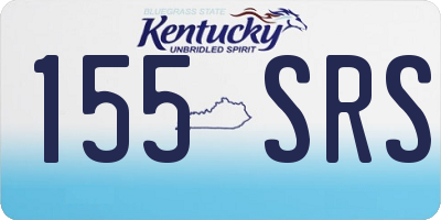 KY license plate 155SRS