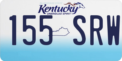 KY license plate 155SRW