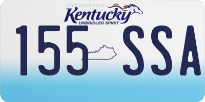 KY license plate 155SSA