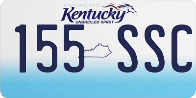 KY license plate 155SSC