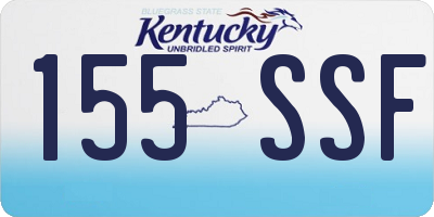 KY license plate 155SSF