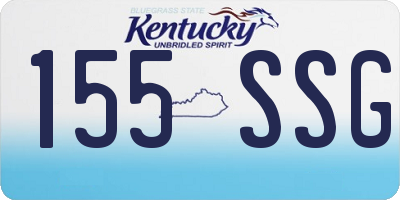 KY license plate 155SSG
