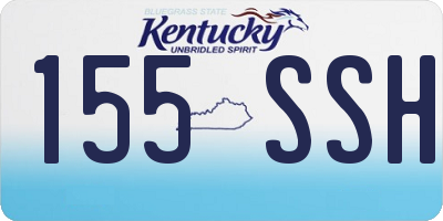 KY license plate 155SSH