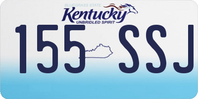 KY license plate 155SSJ