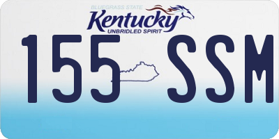 KY license plate 155SSM