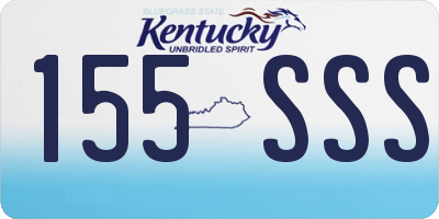 KY license plate 155SSS