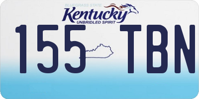 KY license plate 155TBN