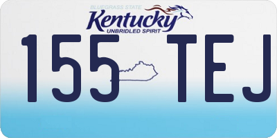 KY license plate 155TEJ