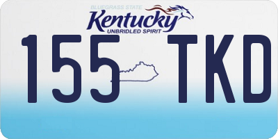 KY license plate 155TKD
