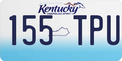 KY license plate 155TPU