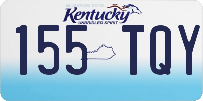 KY license plate 155TQY
