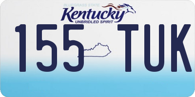 KY license plate 155TUK