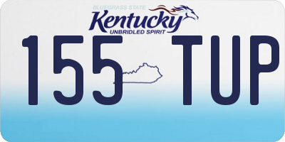 KY license plate 155TUP
