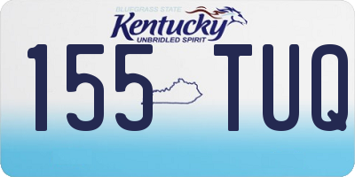 KY license plate 155TUQ
