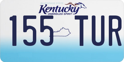 KY license plate 155TUR