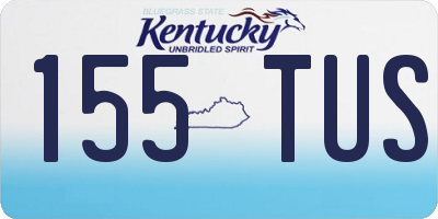KY license plate 155TUS