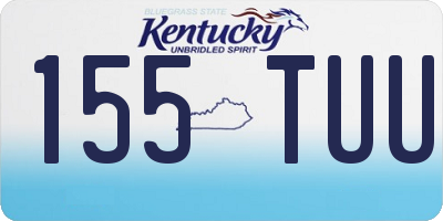KY license plate 155TUU