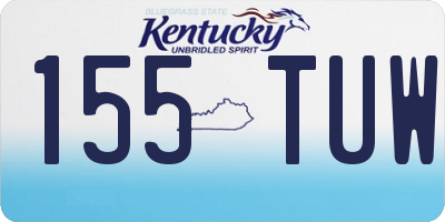 KY license plate 155TUW