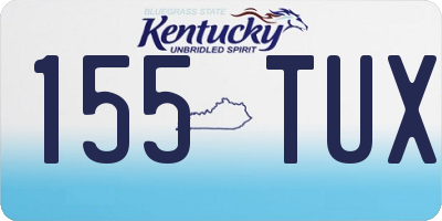 KY license plate 155TUX