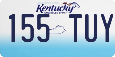 KY license plate 155TUY