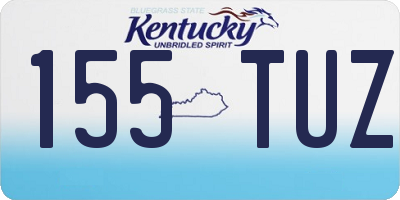 KY license plate 155TUZ
