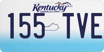 KY license plate 155TVE