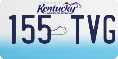 KY license plate 155TVG