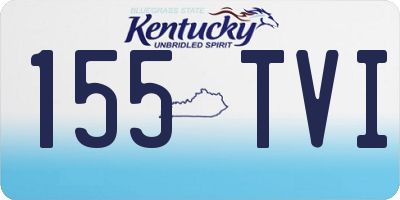 KY license plate 155TVI
