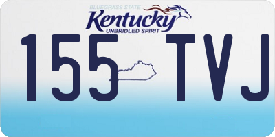 KY license plate 155TVJ