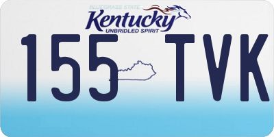 KY license plate 155TVK