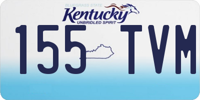 KY license plate 155TVM